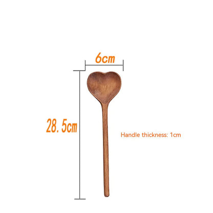Heart-shaped Acacia Mangium Spoon - - spoons