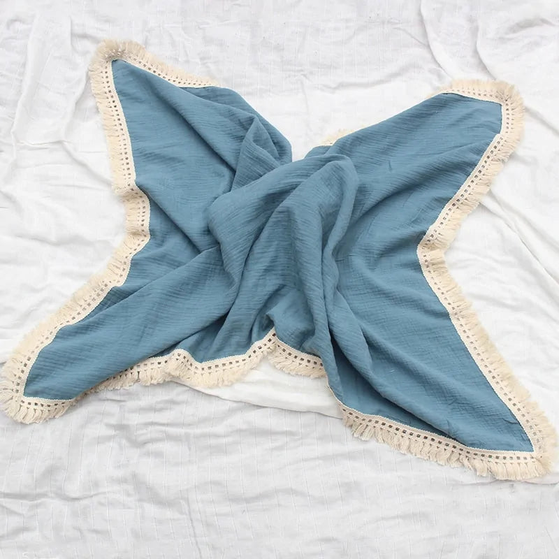 Organic Cotton Baby Tassel Blankets - Kia Day Design