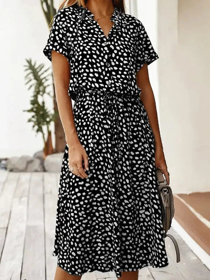 Ladies Short Sleeve Summer Long Dress - Kia Day Design