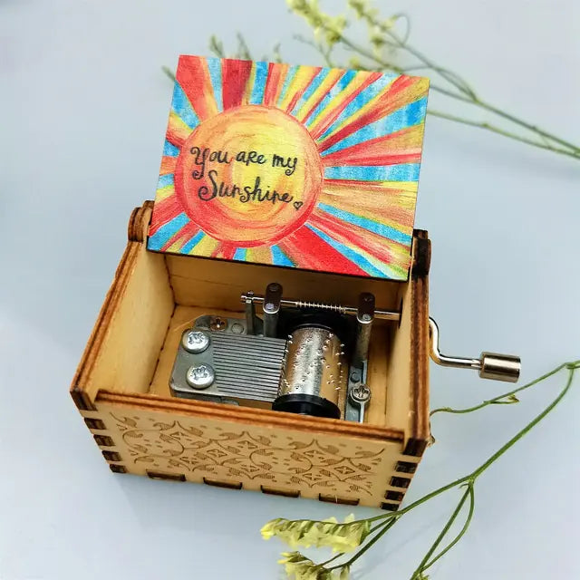 Wood Carving And Color Printing Music Box