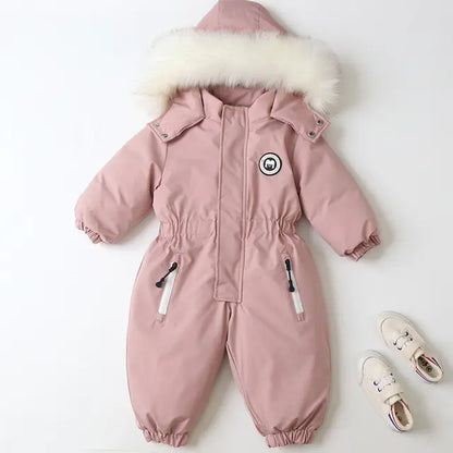 Thick Warm Rompers for Toddlers Pink 4T