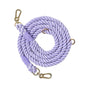 Braided Cotton Rope Dog Leash Light Purple Large