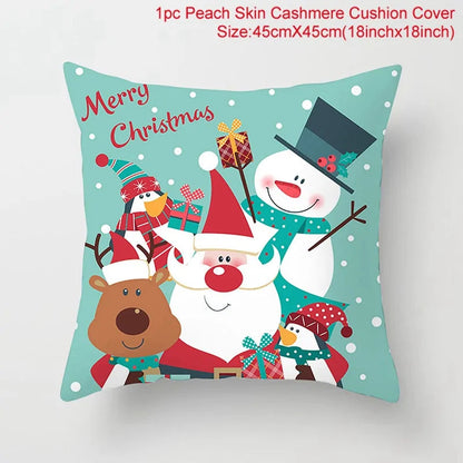 Cartoon Christmas Pillow Cover Kia Day Design