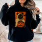 Funny Vintage Black Cat Halloween Pumpkin Spooky Ghost Women T-Shirt - Halloween Unisex T-Shirt/Hoodie - NGHL00 - Hoodie -