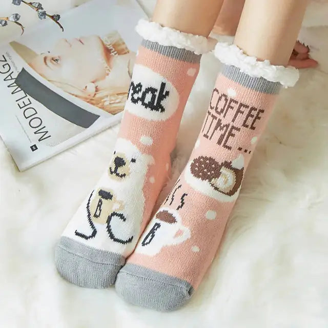 Plush Winter Christmas Socks With Cute Designs Kia Day Design