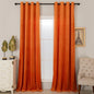 Orange Velvet Curtains 96-inch Blackout Thermal Insulated 2 Panels - Kia Day Design