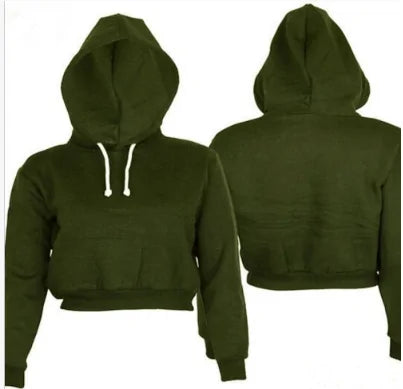 Women's Solid Crop Hoodie - Kia Day Design