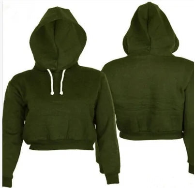 Women's Solid Crop Hoodie - Kia Day Design