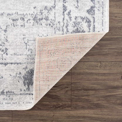 Akram Cream & Antrasit Washable Area Rug - - Rugs