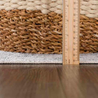 Akram Cream & Antrasit Washable Area Rug - - Rugs
