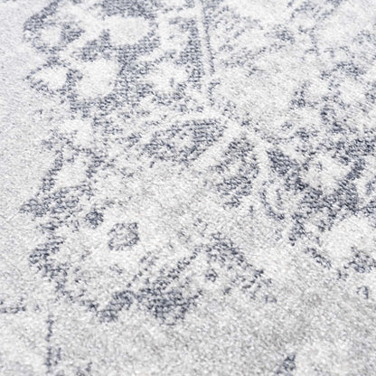 Akram Cream & Antrasit Washable Area Rug - - Rugs