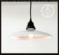 White Enamel Barn Pendant Light – Farmhouse Industrial Ceiling Fixture - - Farmhouse Lighting