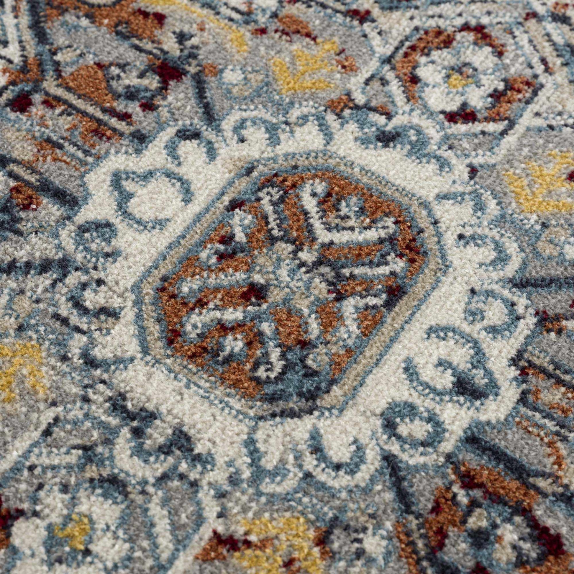 Cabacungan Blue & Rust Washable Area Rug - - Rugs