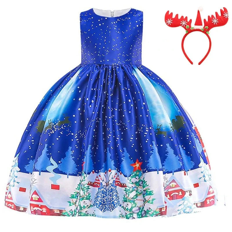 Girls Princess Christmas Dress Formal Wear