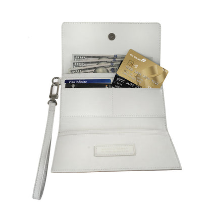 Handtooled Drover Wallet - Ivory Dust- Myra USA- {{Product type}}
