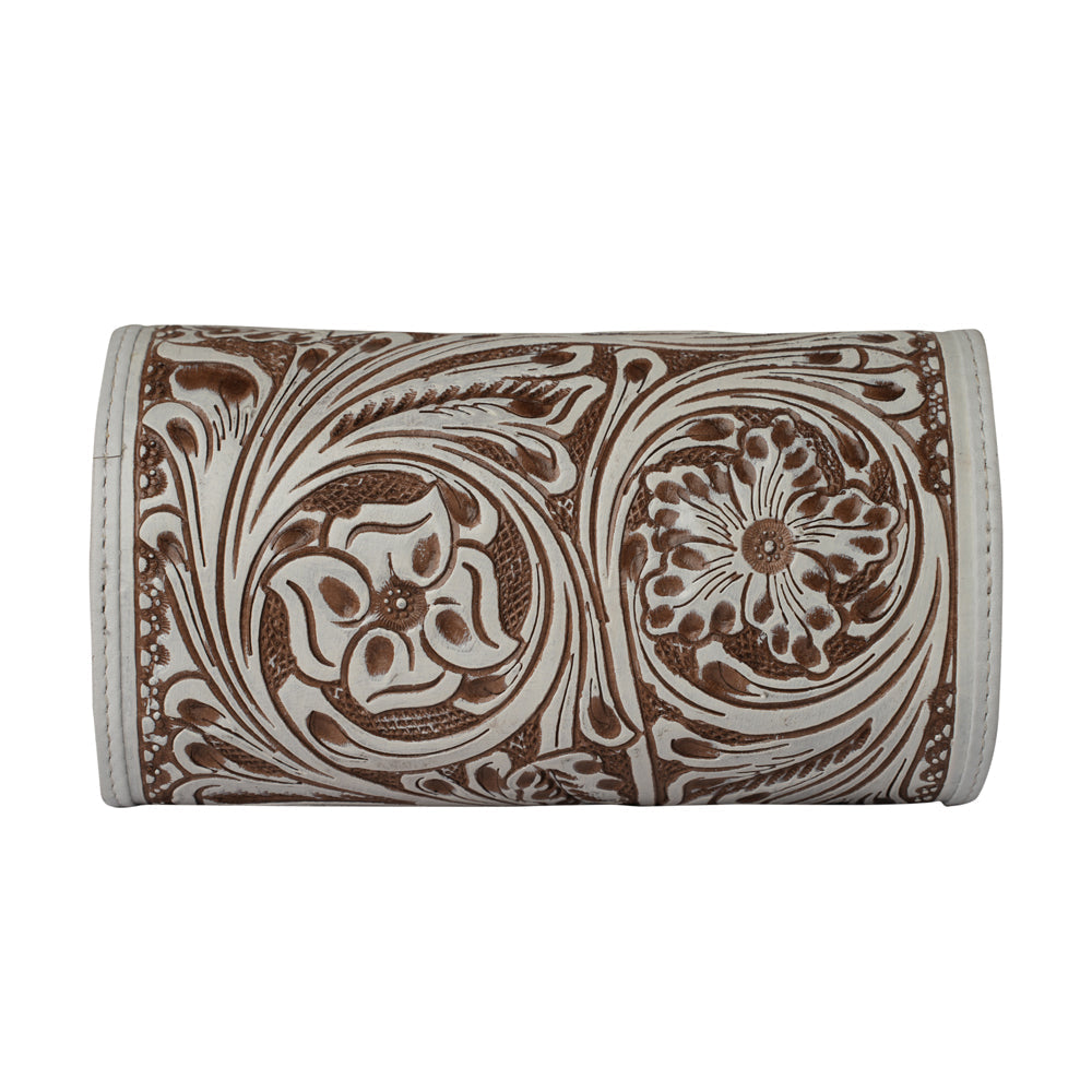 Handtooled Canyon Jewellery Case - Ivory Dust- Myra USA- {{Product type}}