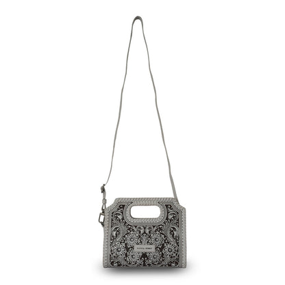 Handtooled Alma Medium Handbag - Ivory Dust- Myra USA- {{Product type}}