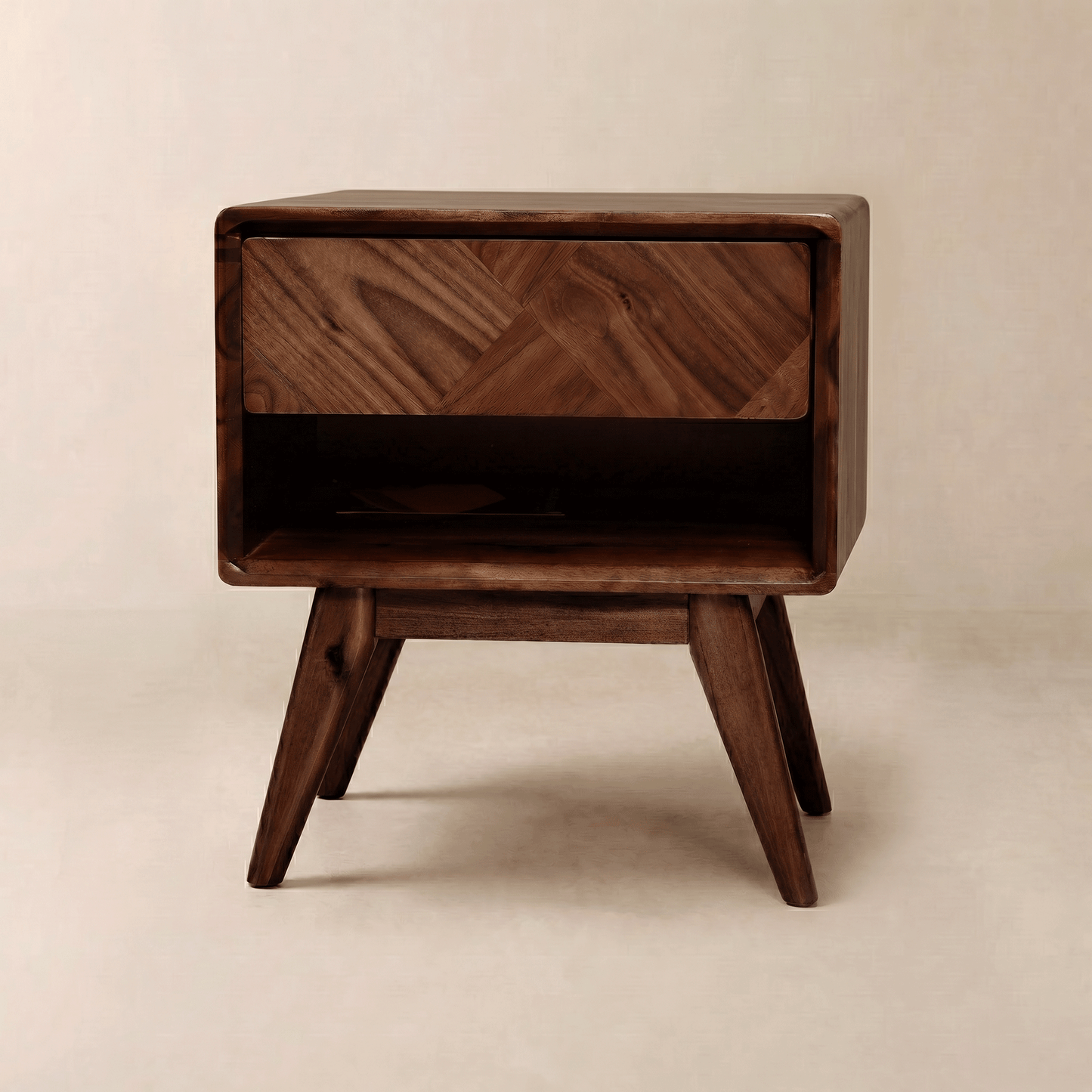 Laden Handcrafted Solid Wood Nightstand - - Nightstand