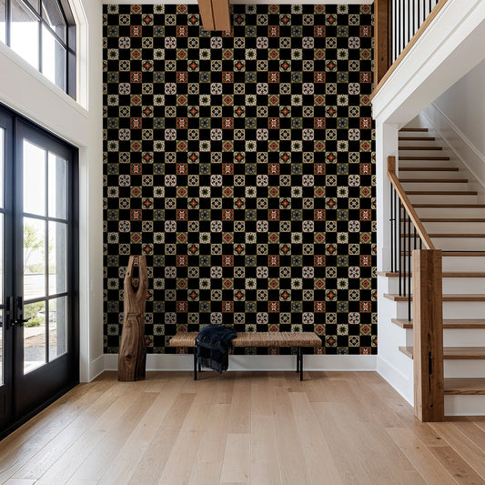 Torries Boho Farmhouse Medium Wallpaper - - Wallpaper