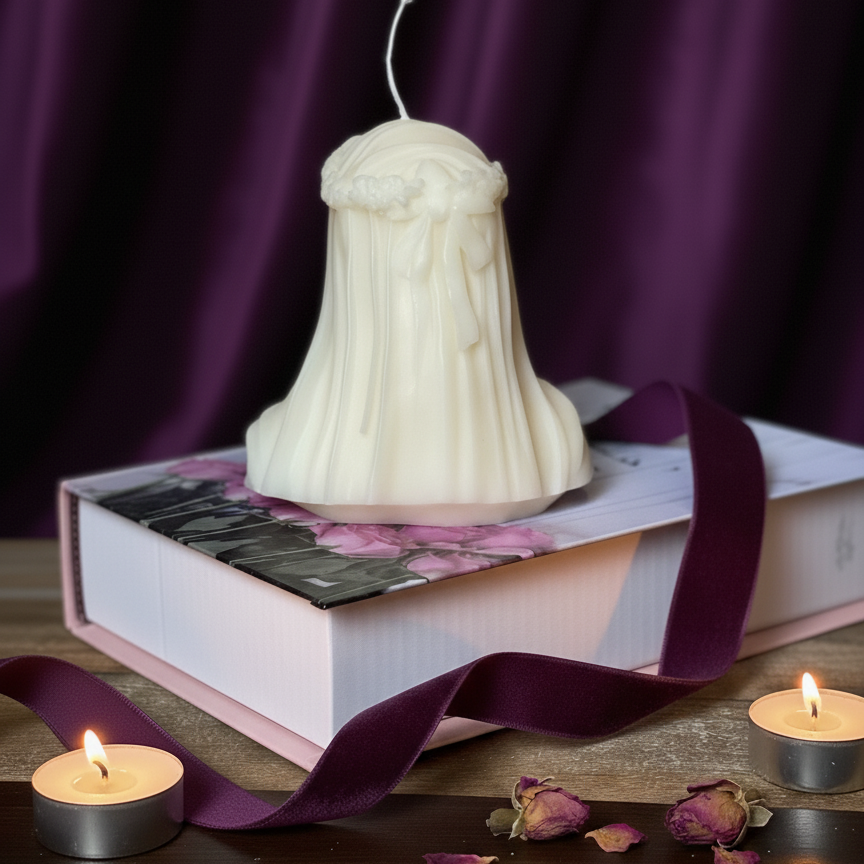 Large Veiled Lady Sculpture Candle - - candles