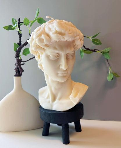 David Head Sculptural Candle | 11" Bust - - candles