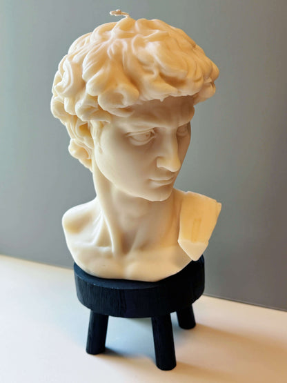 David Head Sculptural Candle | 11" Bust - - candles