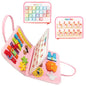 Toddlers Montessori Educational Busy Board 4 pages Pink Number