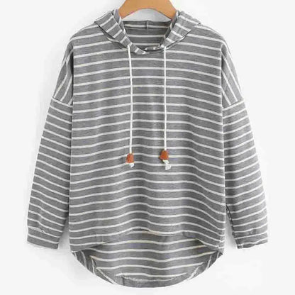 Ladies Hooded Casual Long Sleeve Top - Kia Day Design