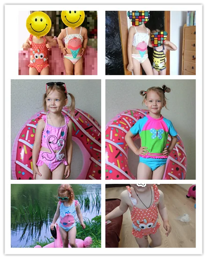 Watermelon Print Toddler Girls Swimsuit