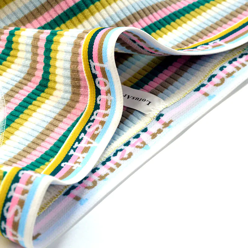 Classic Retro Low Waist Cotton Rainbow Stripe Briefs - Kia Day Design