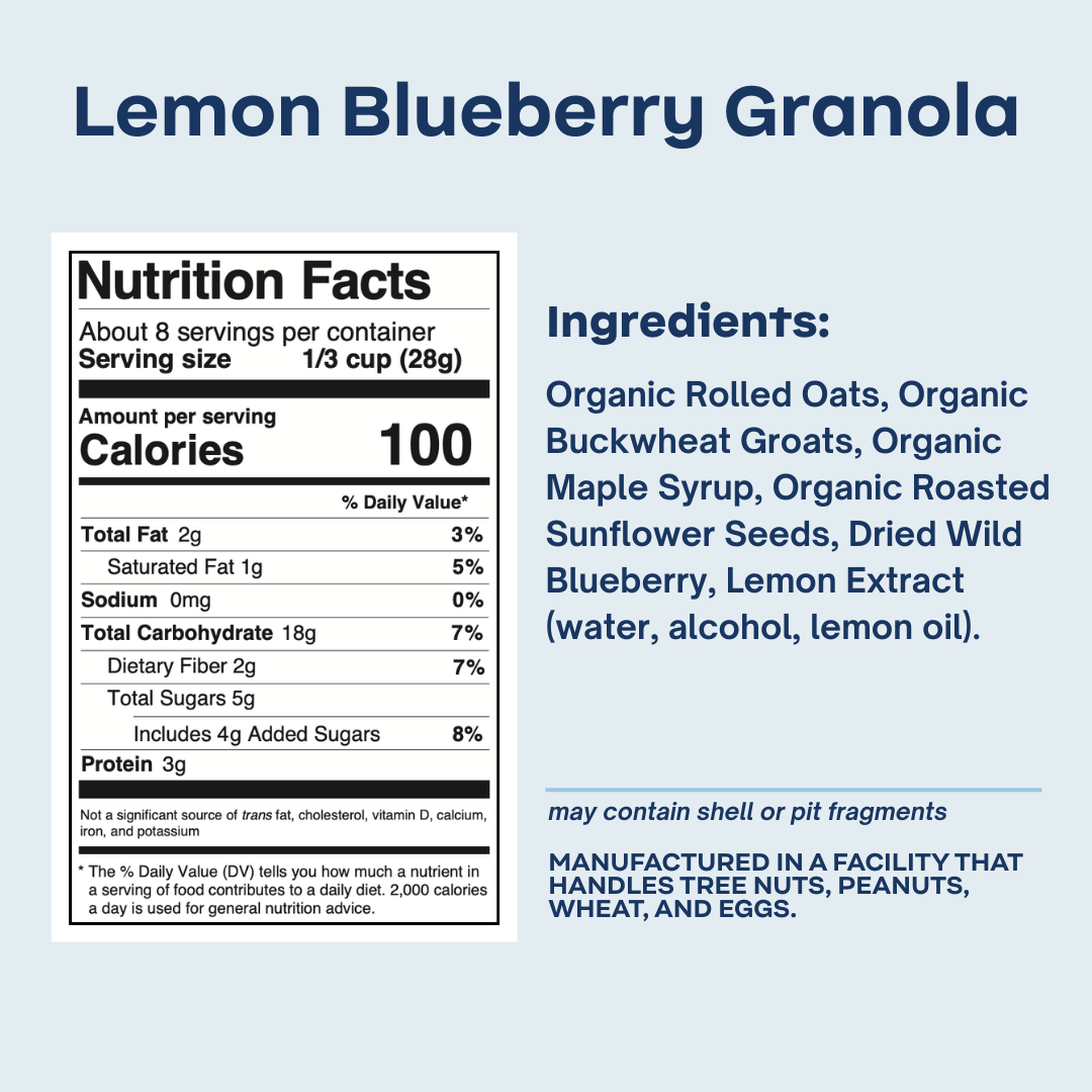 Blueberry Lemon Granola - - Granola