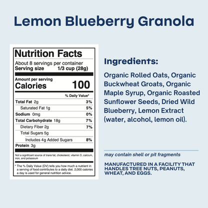 Blueberry Lemon Granola - - Granola