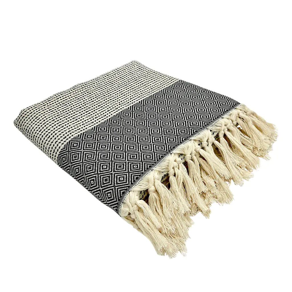 Diamond Stripe Turkish Throw