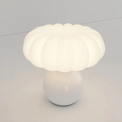 Cream Decorative Mushroom Table Lamp C White