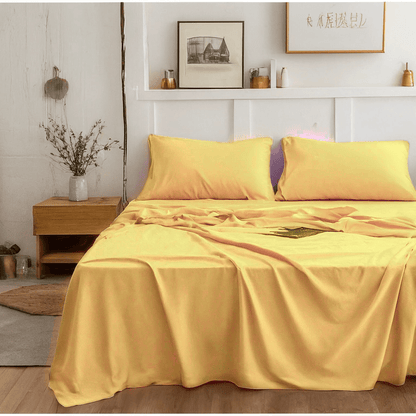 Tache Microfiber Sunny Yellow Bed Sheet Set (404-YS-BSS)- Tache Home Fashion- {{Product type}}