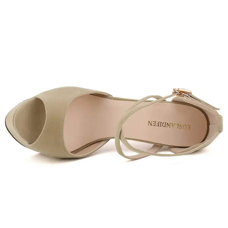 High Heel Nightclub Sandals - - heels