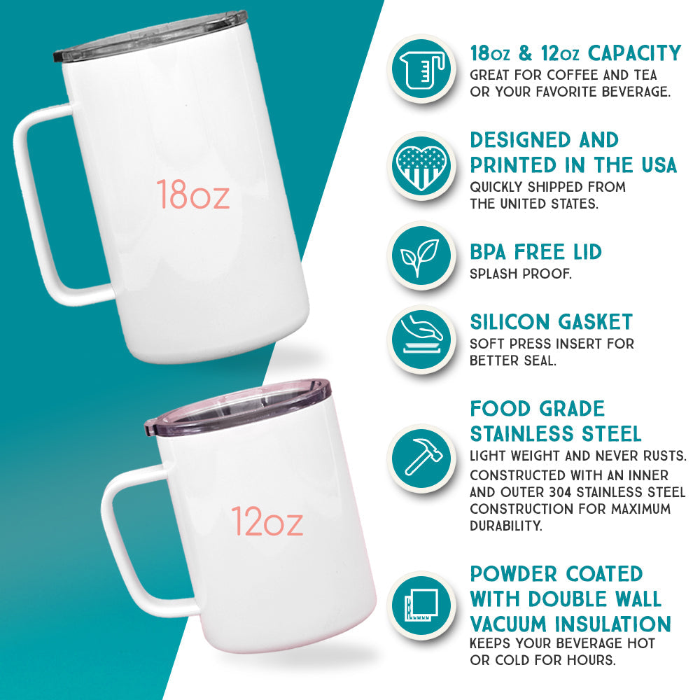 Meditating Ghost Insulated Travel Mug - -