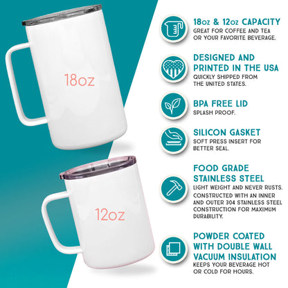 Meditating Ghost Insulated Travel Mug - -