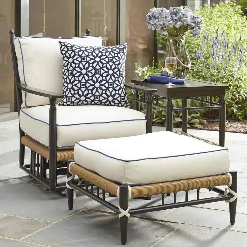 Low Country Ottoman Premium Wicker Furniture- LOOMLAN- {{Product type}}
