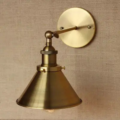 Industrial Style Vintage Brass Wall Lamp Kia Day Design