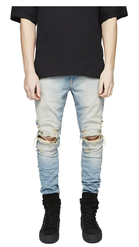 Street Men's Knee-Skinny Jeans