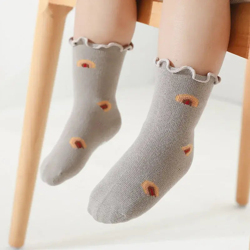 3 Pairs of Anti-Slip Childrens Socks - Kia Day Design