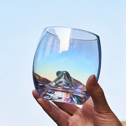 Nordic Colorful Rainbow Glass Drinking Cup - - drinkware