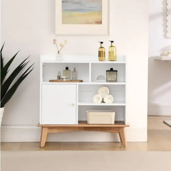 Floor Cabinet with Solid Wood Base - Kia Day Design