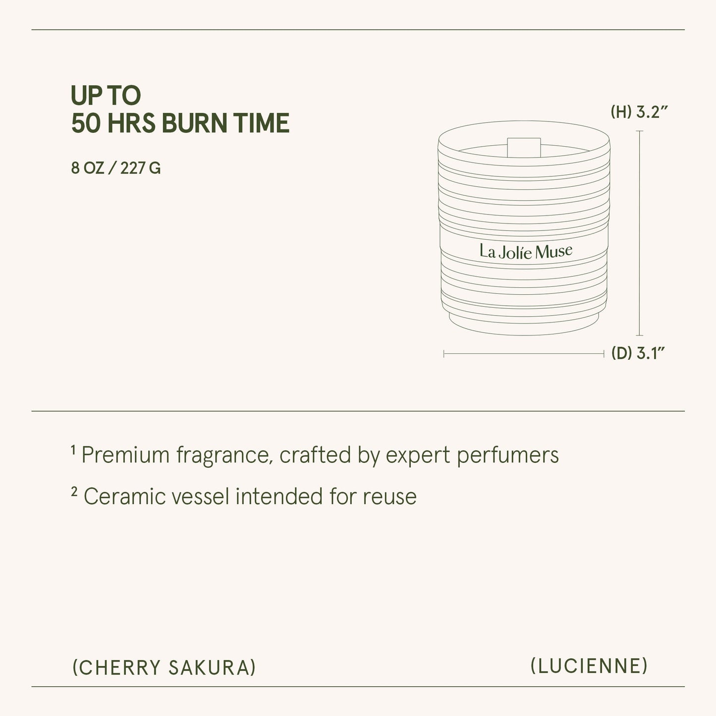 Lucienne - Cherry Sakura Candle - - candle