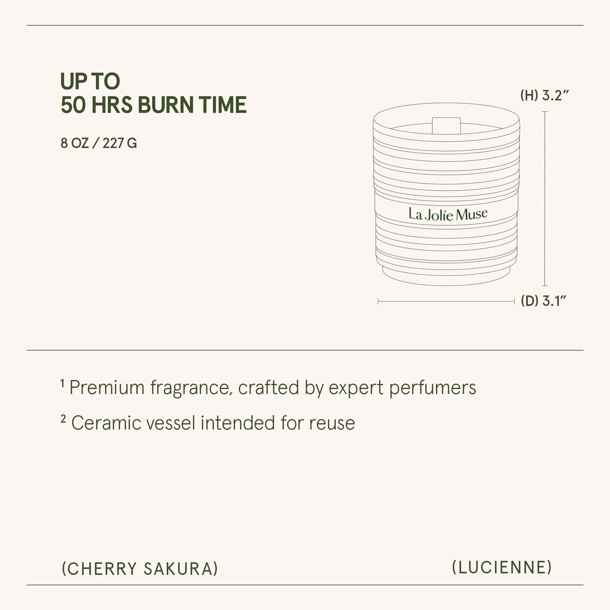 Lucienne - Cherry Sakura Candle - - candle
