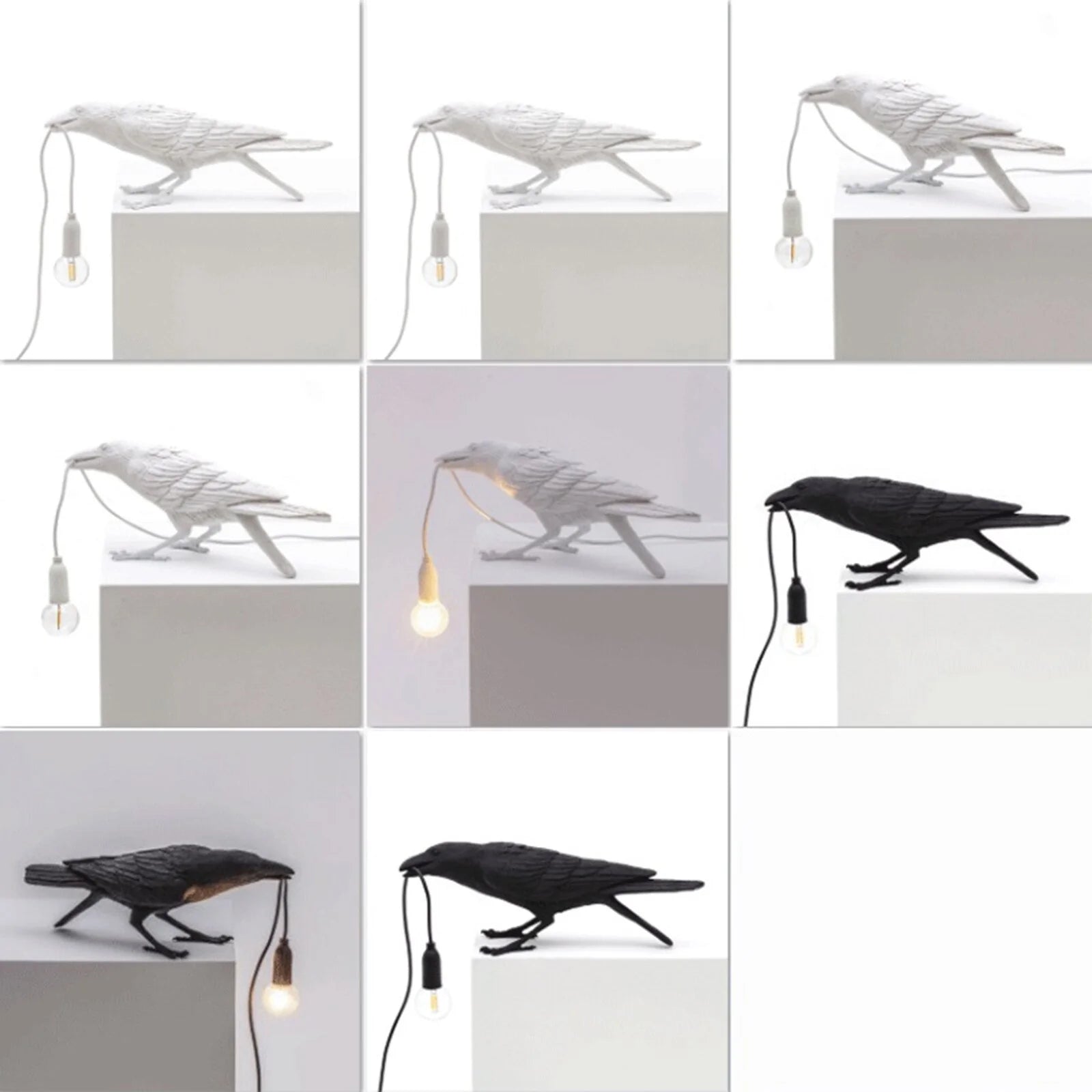 Two-Color Raven Movable Wall Table Lamp