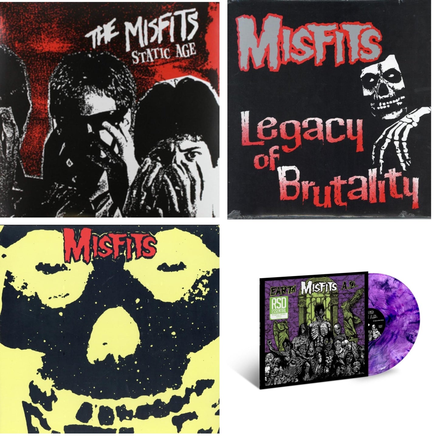 Misfits - Legacy Of Brutality & Collection & Static Age & Earth A.D. / Wolfs Blood (Purple Swirl LP Vinyl) (Rsd Essential)- Bundle Music- {{Product type}}