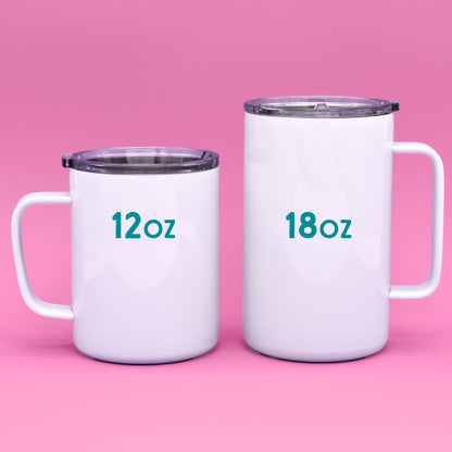 Retro Zebra Insulated Travel Mug - - Mug