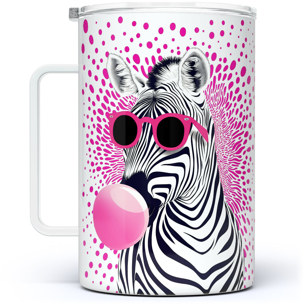 Retro Zebra Insulated Travel Mug - 18oz - Mug